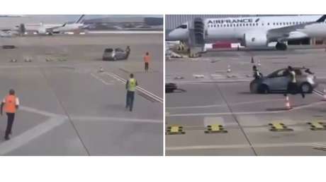 VIDEO: Entra en modo GTA y cruza en auto la pista del aeropuerto más importante de París