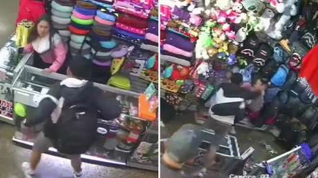 FUERTE VIDEO: Apuñala salvajemente a su expareja en pleno local comercial