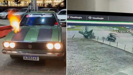 VIDEO: Un conductor sobrevive de milagro tras partir su auto por la mitad contra un poste