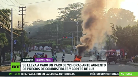 Se lleva a cabo en una ciudad peruana un paro de 72 horas ante el aumento de los precios de los combustibles y los cortes de luz