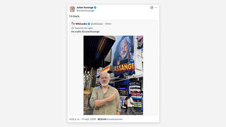 Misteriosa publicación de Assange tras un prolongado silencio