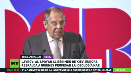 Lavrov: Al apoyar al régimen de Kiev, Europa respalda a quienes profesan la ideología nazi