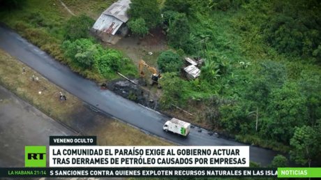 Residentes exigen medidas a Noboa ante derrames de crudo por acciones de empresas petroleras