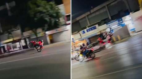 Motociclistas se estrellan a toda velocidad por hacer el "caballito" (VIDEO)