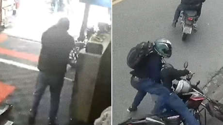 VIDEO: Comerciante armado reacciona a unos ladrones que intentaron robar su taller