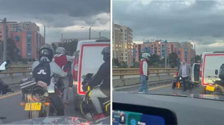 Le pega una patada a la puerta y el conductor lo baja de un portazo: caos en la carretera (VIDEO)