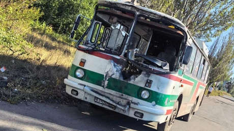 Ataque ucraniano contra un autobús de pasajeros deja 11 heridos en Donbass
