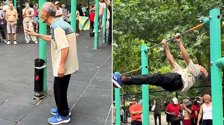 Abuelos en China rompen el molde: rutinas de ejercicio que parecen de gimnasia profesional (VIDEOS)