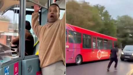 Furia sobre ruedas: Roba un autobús tras golpear al chofer y causa estragos en sentido contrario (VIDEO)