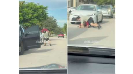 ATAQUE SANGRIENTO: Agente de EE.UU. abate a un sujeto que lo emboscó y golpeó en el suelo