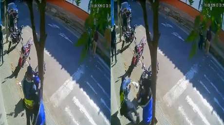 VIDEO: Violento puñetazo de la nada noquea a un oficial de tránsito a plena luz del día