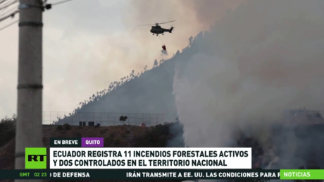 Ecuador registra 11 incendios forestales activos y 2 controlados en el territorio nacional