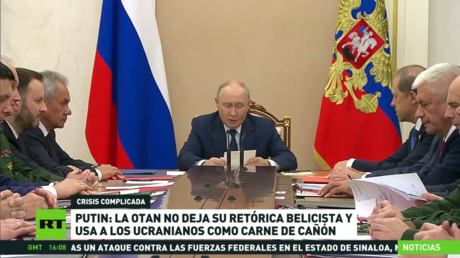 Putin: La OTAN no deja su retórica belicista y usa a los ucranianos como "carne de cañón"