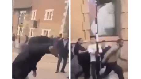 'Batalla medieval' irrumpe en las calles de una importante ciudad europea (VIDEO)