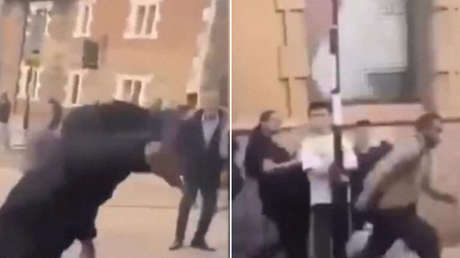 'Batalla medieval' irrumpe en las calles de una importante ciudad europea (VIDEO)