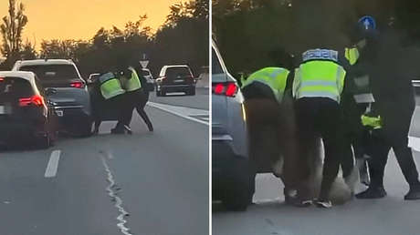 VIDEO: Falsos policías sacan de un auto y secuestran a un hombre en una autopista española