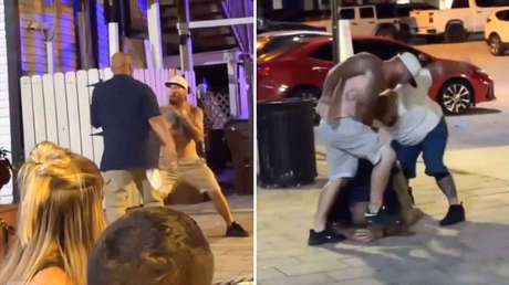 VIDEO: Brutal pelea con cuchillos estalla mientras suena la canción de country más tranquila