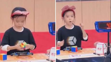 Niña de seis años bate un récord mundial de cubo de Rubik (VIDEO)