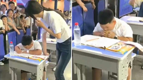 VIDEO: Profesora sospechó que alumno se copiaba durante un examen y encontró esto