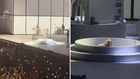 Solo se veía su cabeza: el inesperado percance de una popular cantante en pleno 'show' (VIDEO)