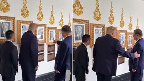 VIDEO de la reacción de Xi cuando Trump le muestra una foto de un 'autopen' de Biden