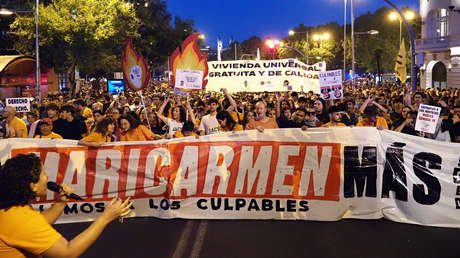 "¡Ni una Maricarmen más!": miles protestan en Madrid en apoyo a anciana desahuciada (VIDEOS)