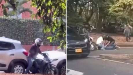 VIDEO: Sicario asesina a tiros a un comerciante en plena vía y sufre un castigo a manos de transeúntes