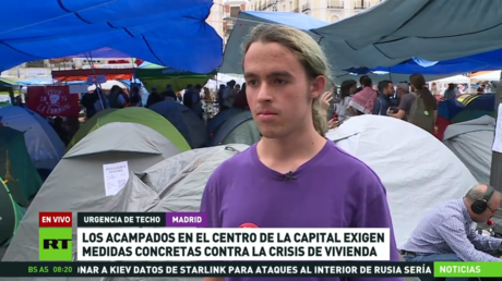 Los acampados en el centro de Madrid exigen medidas concretas contra la crisis de vivienda