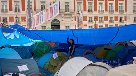 VIDEOS: Cientos de personas duermen en las calles de España para protestar contra la crisis de vivienda