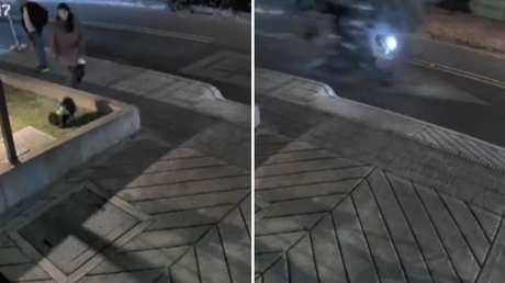 VIDEO: Ladrones escapan en motocicleta con un perro que robaron en plena calle
