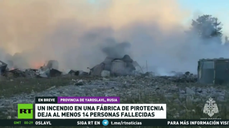 Un incendio en una fábrica de pirotecnia en Rusia deja al menos 14 muertos