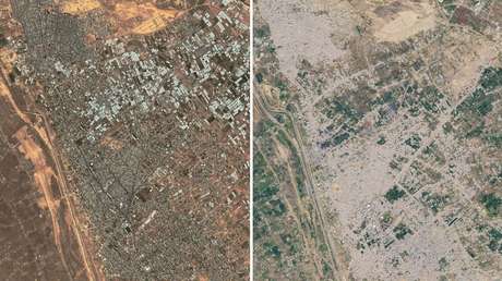 IMÁGENES satelitales muestran la fatal destrucción en Gaza tras años de bombardeos israelíes