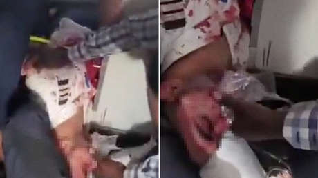 VIDEO MUY FUERTE: Personas y paredes cubiertas de sangre durante emergencia del avión con destino a Israel