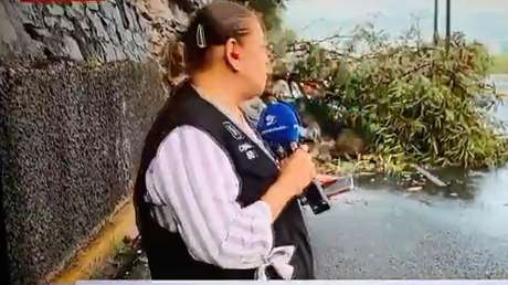 VIDEO: Camioneta sin control arrolla a reportera y camarógrafo en plena transmisión