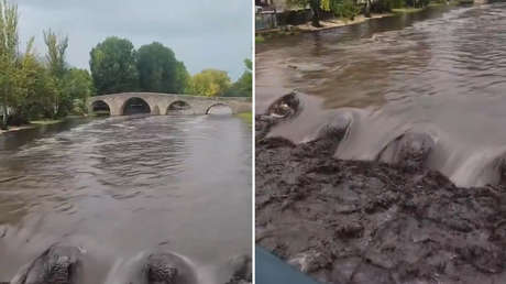 Río se tiñe de negro en el corazón de España: ¿qué pasó? (VIDEOS)