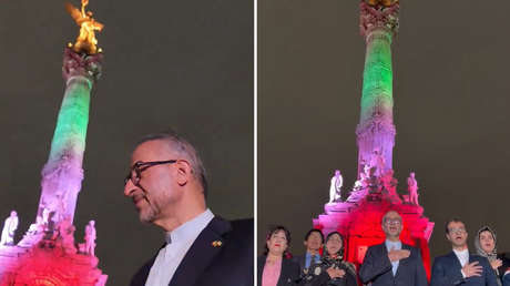 La Ciudad de México ilumina sus monumentos con los colores de la bandera de Irán (VIDEO)