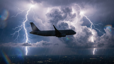 FOTO: Un rayo impacta contra un avión en pleno vuelo sobre la India