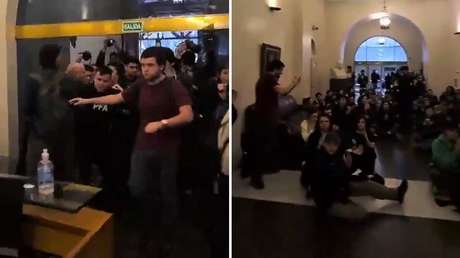 Alumnos irrumpen en la Secretaría de Educación argentina para reclamar por financiamiento (VIDEOS)
