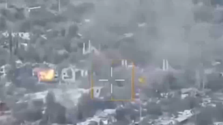 Militares de Kiev trataron de camuflar su puesto de drones, pero fue en vano (VIDEO)