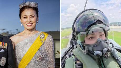 VIDEO: La reina piloto realiza su primer vuelo en solitario en un caza