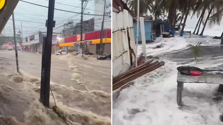 VIDEOS: Los efectos que el potente huracán Simón deja ya en México antes de tocar tierra