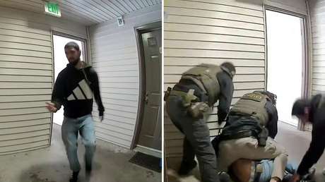 VIDEO: Un solicitante de asilo es reducido frente a su casa por agentes del ICE