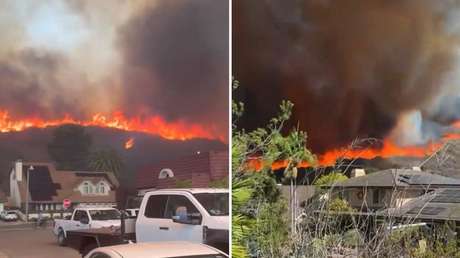 VIDEOS: Voraz incendio forestal consume vecindarios de lujo en EE.UU.