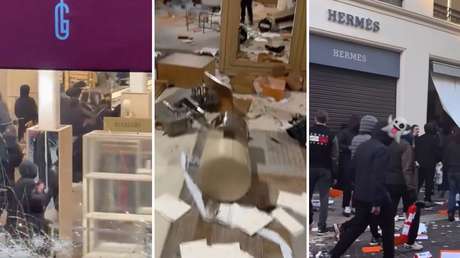 VIDEOS: Ola de saqueos, robos y vandalismo en tiendas de lujo durante protestas en Francia