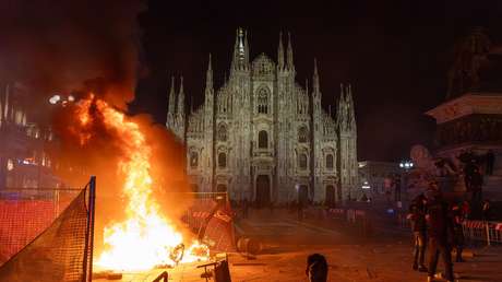 Incendios, saqueos y represión: Violentas protestas azotan Italia (VIDEOS)