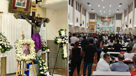 Así quedó la iglesia después de la caída de la cruz que mató a un sacerdote (FOTO)