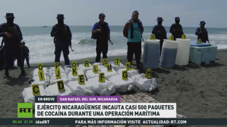 Ejército nicaragüense incauta casi 500 paquetes de cocaína durante una operación marítima