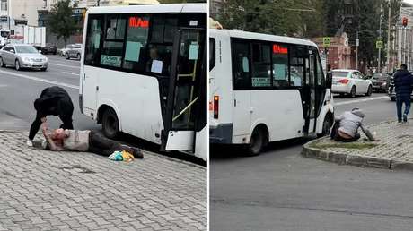 FUERTE VIDEO: Una rusa pone fin a golpes al viaje de un acosador de una niña