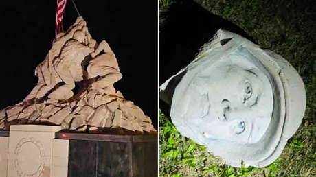 Un mexicano decapita a mazazos un monumento histórico de la Segunda Guerra Mundial en EE.UU.