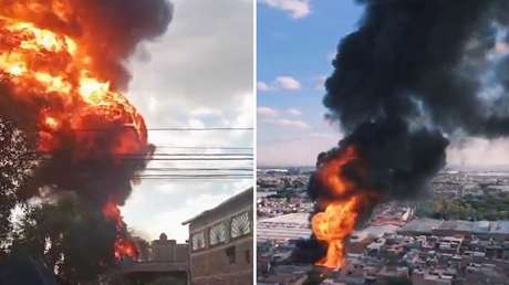 IMPACTANTES VIDEOS: Incendio y explosiones en fábrica de solventes sacuden ciudad mexicana